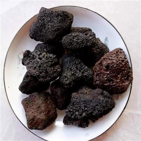 SF0818蓝澄 红色黑色铺面火山石    水族火山石