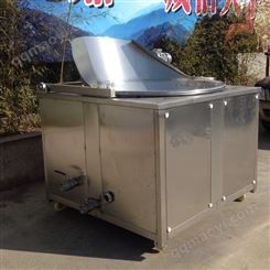 德工香酥蚕豆油炸设备厂家 自动出料洋葱圈油炸锅 1200型苦荞片油炸机