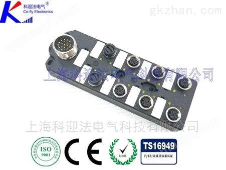 M12总线4位分线盒 插座式