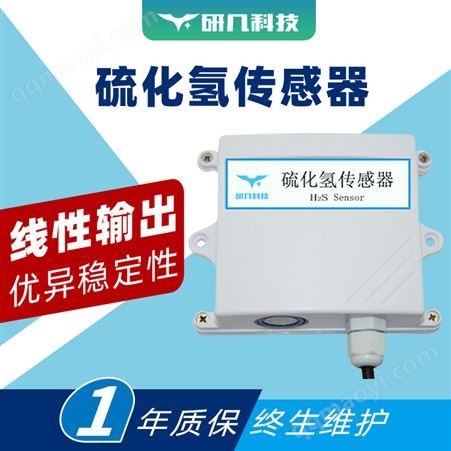 Z38-124研几科技 硫化氢传感器H2S变送器高灵敏度低功耗硫化氢气体检测仪室内外硫化氢气体浓度监测仪器