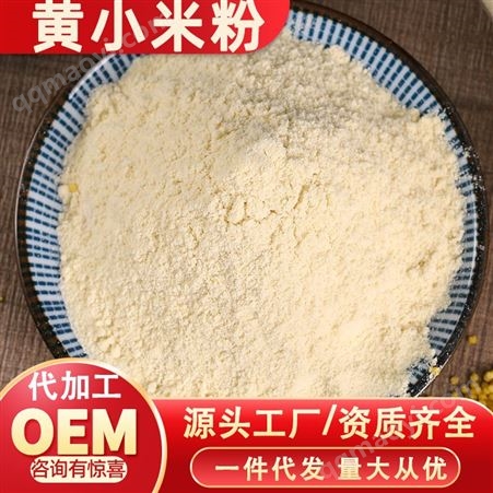 批發(fā)黃小米粉純熟現(xiàn)磨 沁州黃小米烘焙膨化 五谷雜糧粉沖飲食品原料