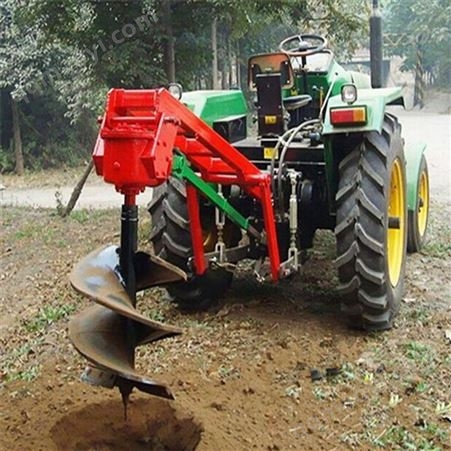 螺旋式植树挖坑机械 大功率拖拉机挖坑机 园林绿化钻坑机