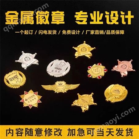 金属定做 胸章奖牌定制 纯银纪念币设计