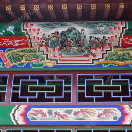 永州古建筑油漆绘画设计 衡阳长廊彩画 邵阳寺庙彩绘修缮 张家界古建牌楼彩绘 湘谭古建施工 光盛古建